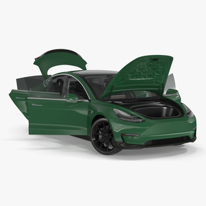 3D Tesla Model 3 Carbon Fiber Sport Package Rigged for Cinema 4D