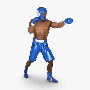 African American Boxer Pose 3 3D model