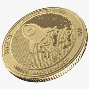 Stellar Lumens XLM Physical Coin Gold 3D