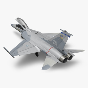 Unarmed Fighter Jet AIDC F-CK-1 Rigged for Cinema 4D 3D