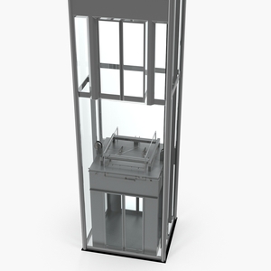 Panoramic Glass Elevator 3D model