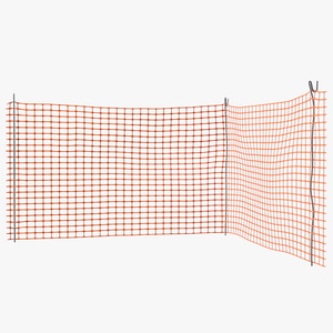 3D model Barrier Mesh Fence Corner