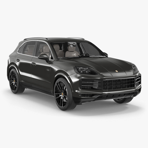 3D model 2024 Porsche Cayenne Turbo E-Hybrid Gray