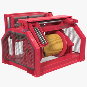 3D Wire Rope Hydraulic Mooring Winch model