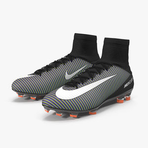 3D Black Nike Mercurial Veloce Football Cleats model