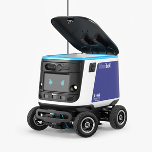 3D Blue Delivery Robot Kiwibot Rigged for Maya model