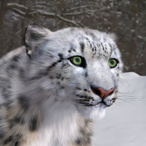 3D Snow Leopard Fur