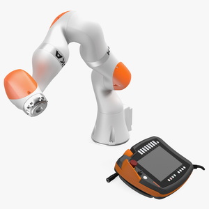 KUKA LBR IIWA High Performance Robotic Arm Rigged 3D model