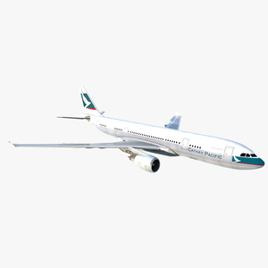 Airbus A330 P2F Cathay Pacific Rigged 3D