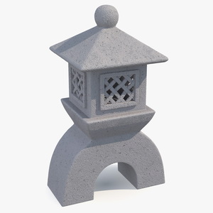 Japanese Stone Garden Lantern for 3D Print 3D