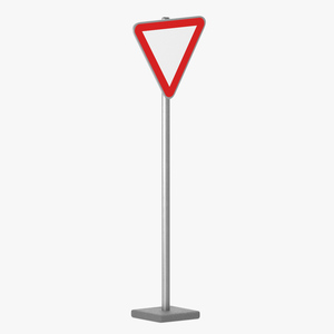 3D Road Sign Give Way model