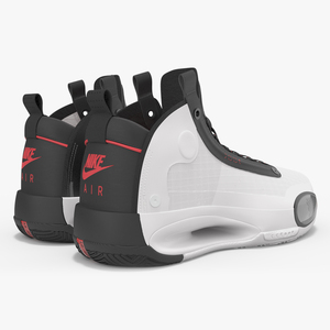 3D model Nike Air Jordan 34 XXXIV Bred White Black Red