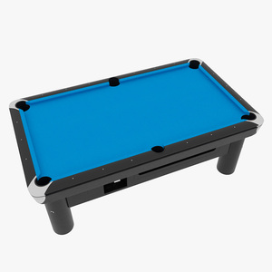 3D Pool Table Brunswick Blue Empty