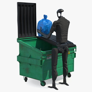 Unitree H1 Humanoid Robot Tosses Trash Into Dumpster 3D