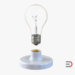 3D Electric Light Bulb Set model