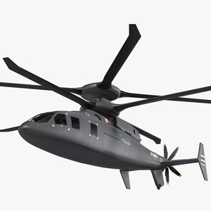 SB-1 Defiant Helicopter Rigged for Cinema 4D 3D model