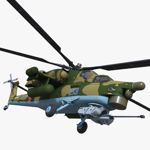 3D model Combat Helicopter Mi-28 Rigged