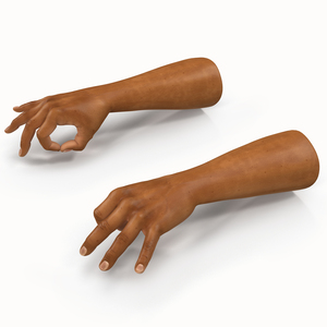 3D African Man Hands 2 Pose 5