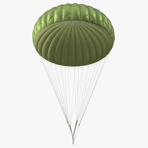 3D Mission Green Parachute model