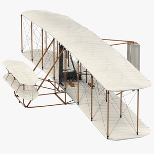 3D Wright Flyer Rigged for Maya model