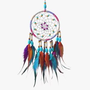 3D Decorative Dreamcatcher with Feathers One Ring