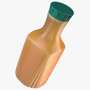 3D Yellow Coke Bottle model