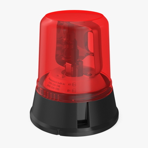 3D Flashing Rotating Beacon Red model