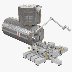 ISS JEM Science Module Kibo Rigged 3D model