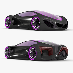 3D model Futuristic Concept S-Class Vehicle Black