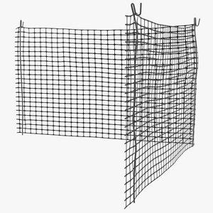 3D model Plastic Security Mesh Fence Corner Black