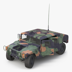 3D Humvee Camo Rigged model