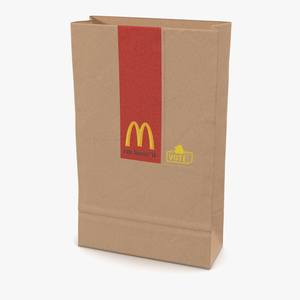 3D Fast Food Paper Bag 3 Mcdonalds