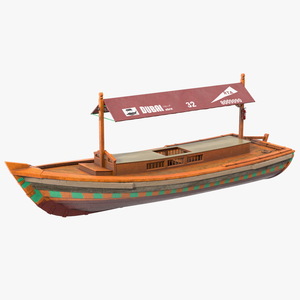 Dubai Abra Boat Old 3D model