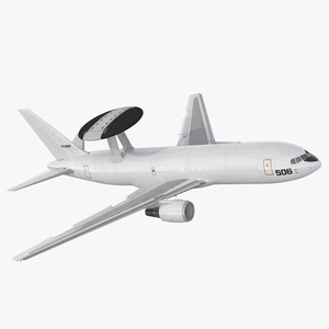 Boeing E767 AWACS Rigged 3D model