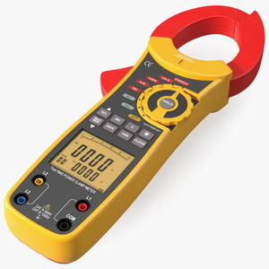 Clamp Digital Wattmeter CEM Yellow 3D model