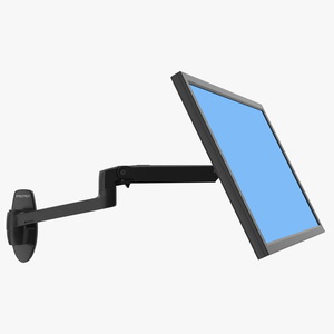 3D Mount Monitor Arm Ergotron LX Dark Grey Rigged