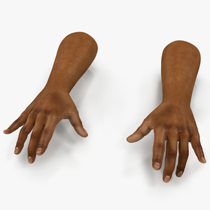 3D African Man Hands 3 Pose 3