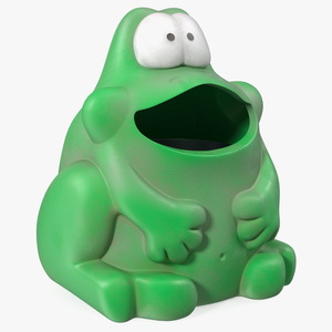 3D Used Frog-Shaped Trash Can