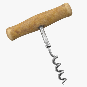 3D Traditional Wine Bottle Corkscrew model