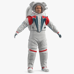 Astronaut Wearing Futuristic Spacesuit Fur Rigged 3D model