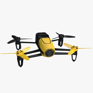 3D Parrot Bebop Quadcopter Drone Rigged