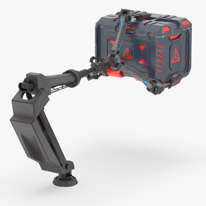 Sci-Fi Robotic Arm with Cargo Container 3D model