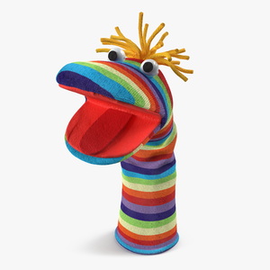 3D Character Hand Puppet Striped Boy Surprised Pose model