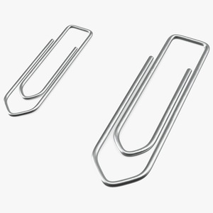 Paper Clip Boat Shape Metal 3D