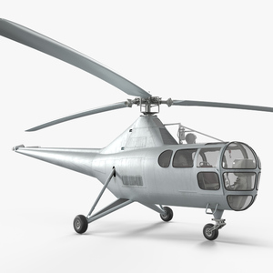 3D model Sikorsky S-51 Civil Helicopter