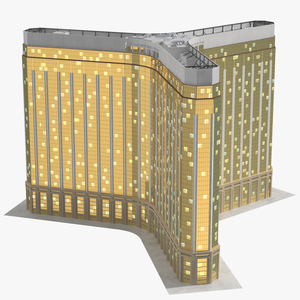 3D Mandalay Bay Night Glow model