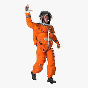 3D US Astronaut Wearing Advanced Crew Escape Suit ACES Rigged model