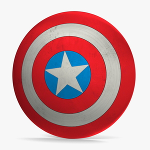 3D model Captain America Cartoon Shield