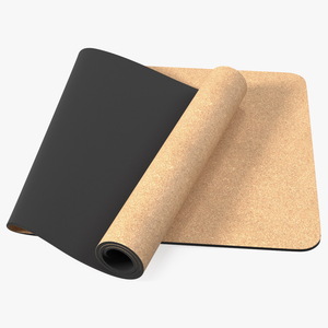 3D model Yoga Mat Folded Cork