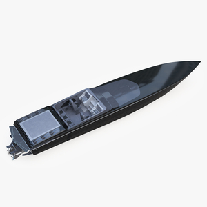 3D model Speedboat Black